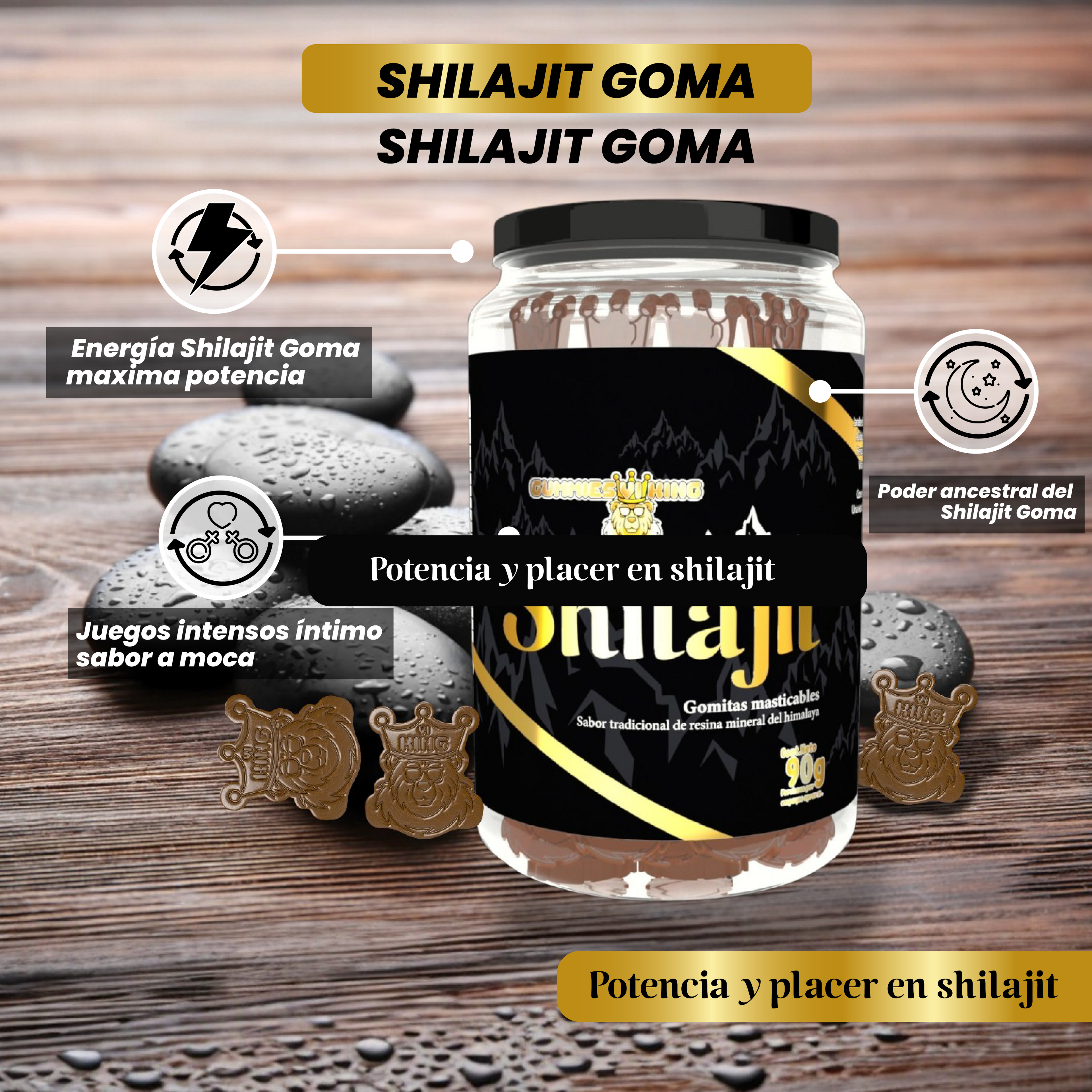 Shilajit GOLD GOMAS + Gumies + Cherry